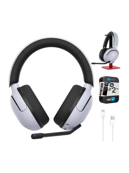 Sony INZONE H5 WH-G500/W, Wireless Gaming Headset, 40mm Drivers, 360 Spatial Sound, 2.4GHz Low-Latency Wireless, 3.5mm Wired, AI Noise Reduction Boom Mic, 28-Hour Battery, PS5 & PC, White, One Year Warranty | WH-G500/W