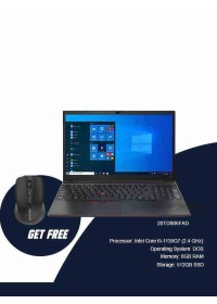 LENOVO ThinkPad E15 Laptop 20TD006FAD, Core i5-1135G7, 8GB, 512GB SSD, MX330 (2GB), 15.6 inch FHD (1920 x 1080) with DOS | 20TD006FAD