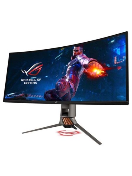 ASUS ROG Swift PG349Q Ultra Wide QHD 34-Inch (3440 X 1440) Curved Gaming Monito, 120Hz,IPS with Eye Care, Aura Sync, DP, HDMI, Non-glare, G-Sync, 1900R Curved, PG349Q, Black with Warranty 