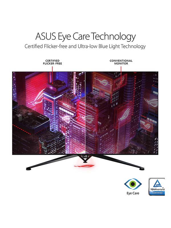 ASUS ROG Swift PG65UQ 65-Inch 4K UHD (3840 X 2160) Gaming Monitor, 144Hz, G-Sync, Ultimate Eye Care, DisplayPort, HDMI, USB, Aura Sync, PG65UQ, Black with Warranty 