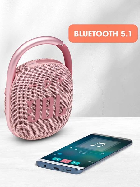JBL CLIP4 Ultra-portable Waterproof Wireless Bluetooth Speaker, Pink