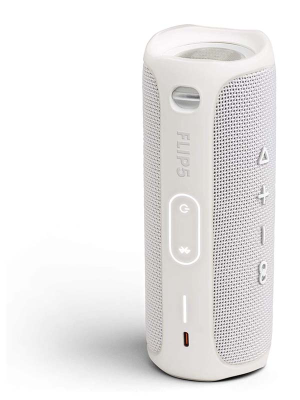 JBL Flip 5 Portable Waterproof Wireless Bluetooth Speaker, White 