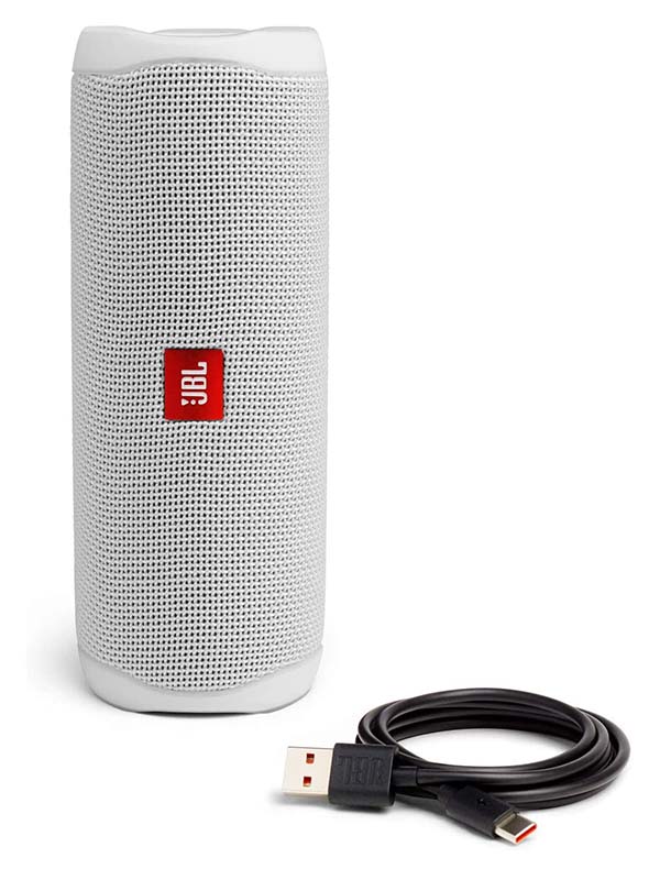 JBL Flip 5 Portable Waterproof Wireless Bluetooth Speaker, White 