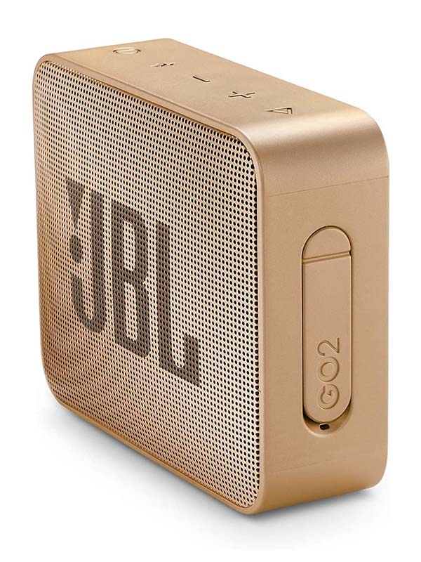 JBL GO2 Ultra Portable Waterproof Bluetooth Speaker, Champagne