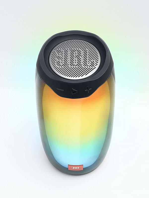 JBL Pulse 4 Portable Wireless Bluetooth Speaker with 360 degrees LED lights, IPX7 waterproof & 12 hours of playtime, Black