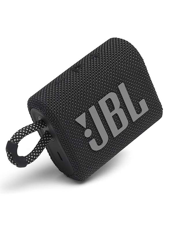 JBL Go 3 Portable Waterproof Wireless Speaker with Bluetooth, Black 