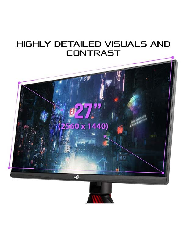 ASUS ROG Strix XG279Q 27-Inch WQHD (2560 x 1440) Fast IPS, Overclockable 170Hz (Above 144Hz), 1ms (GTG), ELMB SYNC, G-SYNC Compatible, DisplayHDR™ 400 Gaming Monitor, XG279Q - Black with Warranty 