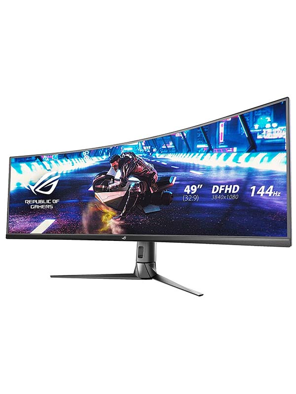 ASUS ROG Strix XG49VQ 49-Inch 32:9 (3840 x 1080) Super Ultra-Wide HDR Gaming Monitor, 144Hz, FreeSync™ 2 HDR, DisplayHDR™ 400, DCI-P3: 90%, Shadow Boost, XG49VQ - Black with Warranty 