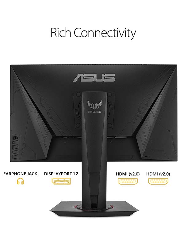 ASUS TUF Gaming VG259QM 24.5 inch Full HD (1920x1080) Gaming Monitor Fast IPS, Overclockable 280Hz (Above 240Hz, 144Hz) 1ms (GTG), Extreme Low Motion Blur Sync, G-SYNC Compatible, DisplayHDR Monitor, VG259QM, Black with Warranty 