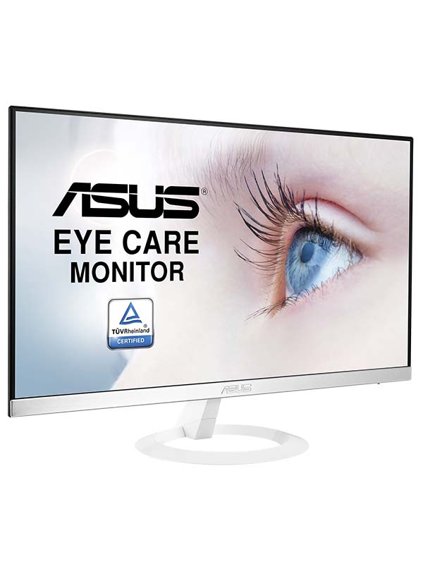 ASUS VZ249HE-W 23.8-Inch Full HD (1920x1080), IPS, Ultra-slim, Frameless, Flicker Free, Blue Light Filter Monitor, VZ249HE-W - White with Warranty 