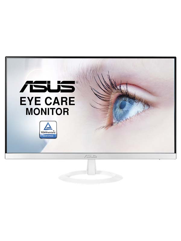 ASUS VZ249HE-W 23.8-Inch Full HD (1920x1080), IPS, Ultra-slim, Frameless, Flicker Free, Blue Light Filter Monitor, VZ249HE-W - White with Warranty 