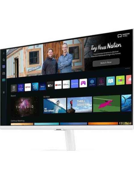 Samsung LS32BM501EMXUE M5 32inch Flat Monitor with Smart TV Experience, 1920x1080 Resolution, Max 60Hz Refresh Rate, 4ms Response Time, 16:9 Aspect Ratio, HDR10, IoT Hub, HDMI, White | Samsung M5 LS32BM501EMXUE