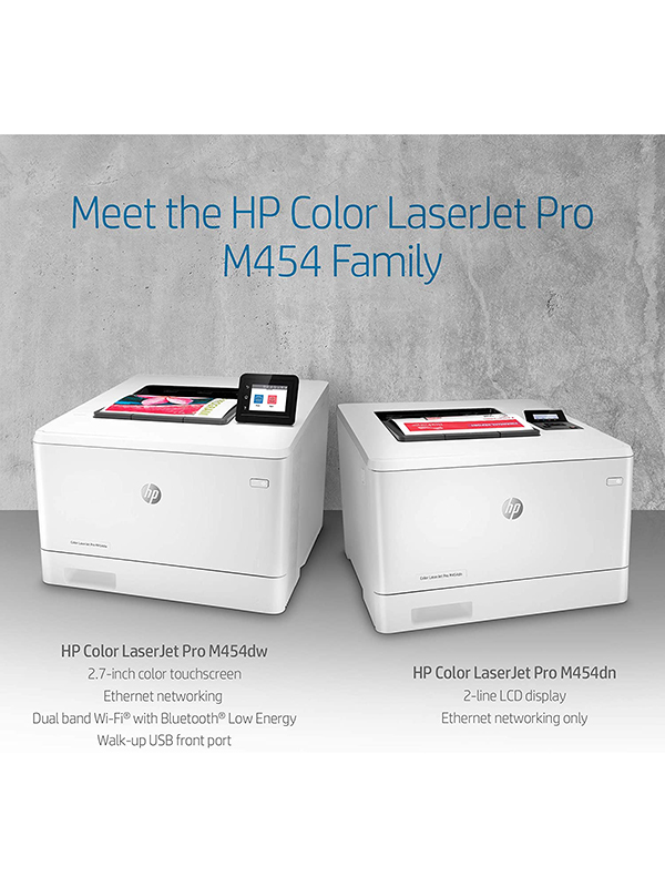 HP Color LaserJet Pro M454dn Color Printer, White-W1Y44A with Warranty