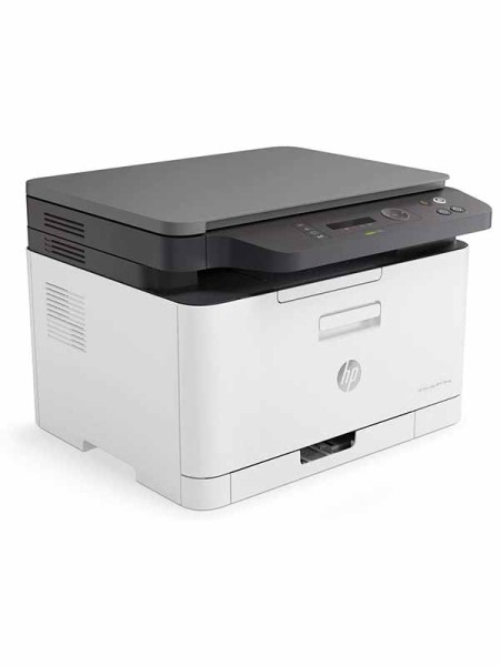 HP Color Laser MFP 178nw Wireless All in One Laser Printer, 4ZB96A - White/Grey with Warranty 