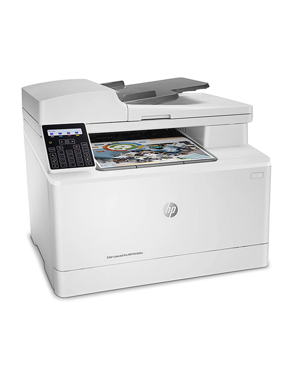 HP M183FW Color LaserJet Pro Wireless All-in-One Laser Printer, White - M183fw - 7KW56A with Warranty 