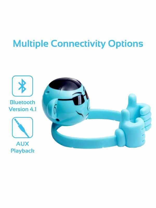 Promate APE Mini High Definition Wireless Bluetooth Monkey Speaker With Smartphone Stand, Blue - PR-APE-BL