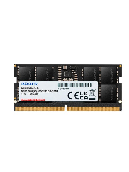 ADATA AD5U560032G-S, 32GB DDR5-5600 U-DIMM Desktop RAM, 5600MT/s, PC5-44800, CL46, 288-Pin, 1.1V | AD5U560032G-S