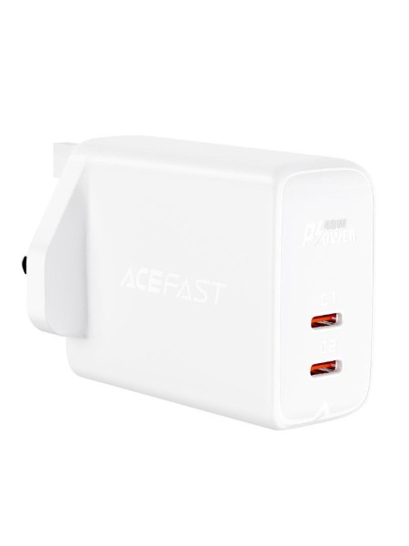ACEFAST A12 PD40W(USB-C+USB-C) dual port charger White | ACEFAST A12 White