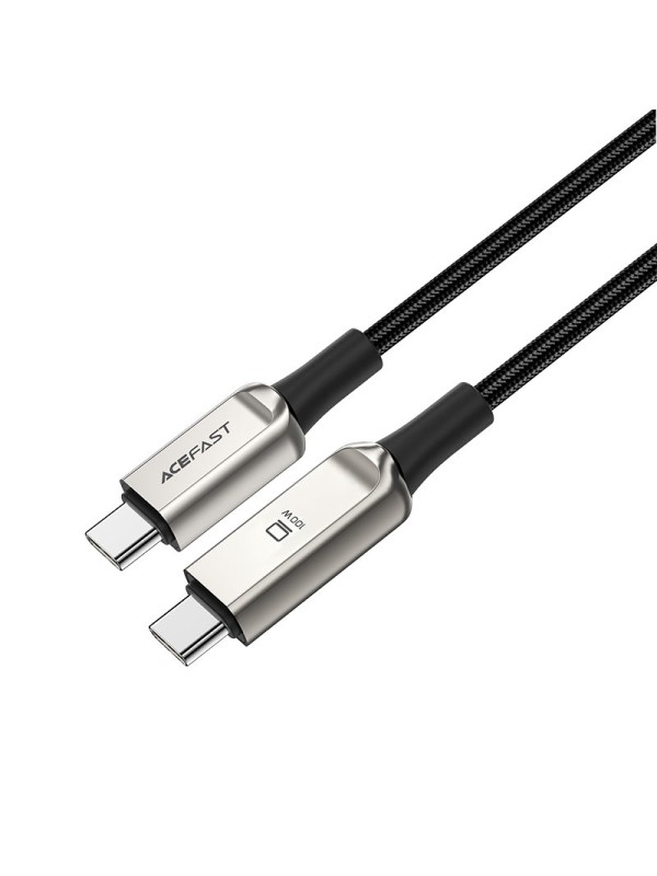 ACEFAST C6-03 USB-C to USB-C 100W zinc alloy digital display Silver | ACEFAST C6-03 Silver