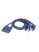 ATEN CS64US 4-Port USB VGA/Audio Cable KVM Switch (0.9m, 1.2m) | CS64US