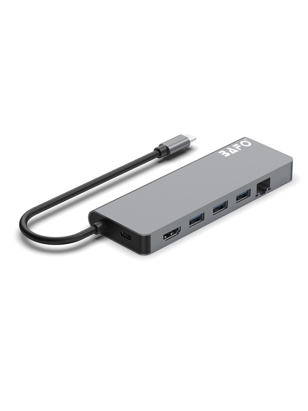 Bafo BF-C3982 8in1 USB-C to 3xUSB 3.0+RJ45+HDMI+PD+SD/TF Docking Station | BF-C3982