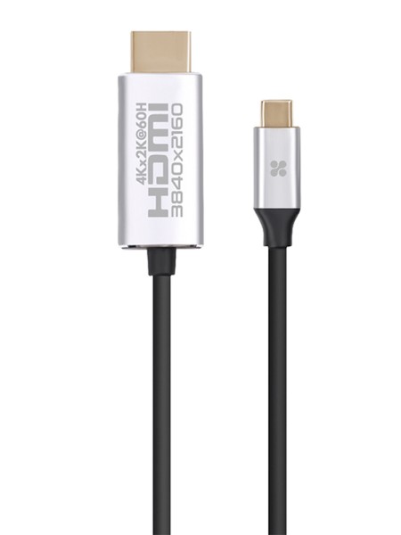 Promate HDLink‐60H USB‐C Fabric Braided Cable To 4K HDMI, 60W Power Delivery, 1.8Mtr | HDLink‐60H