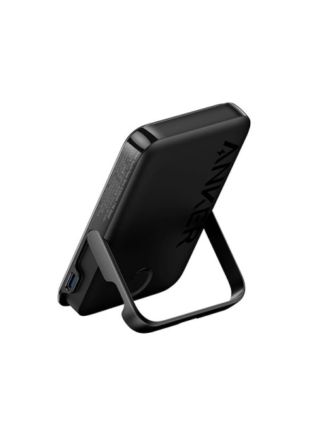 Anker 322 MagGo Power Bank, Anker 5000mAh Wireless Power Bank with Stand, Black | A1618H11