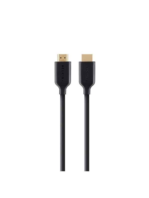 Belkin Gold Plated High Speed HDMI Cable with Ethernet 4K Cable, Black - BL-CBL-HDMI-GLD-HS-2M