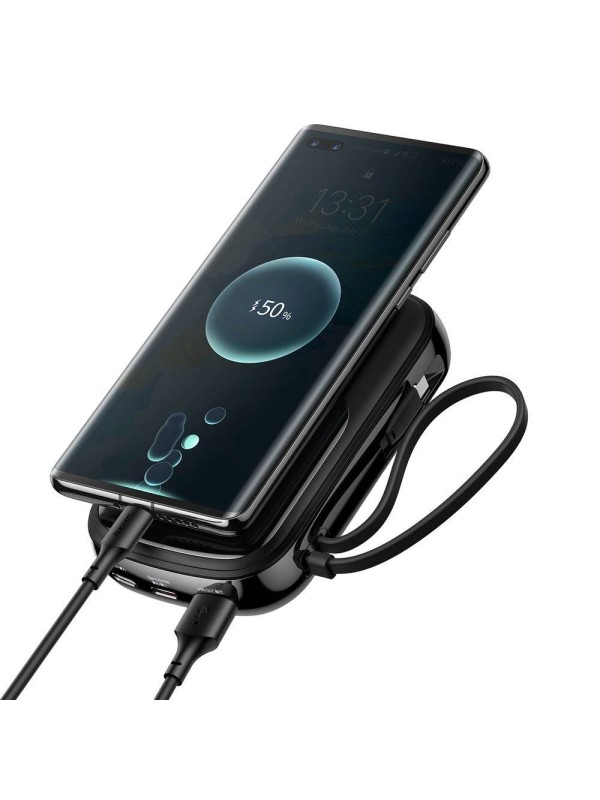 Baseus Qpow Digital Display quick charging power bank 20000mAh 20W (With IP Cable) Black | PPQD-H01