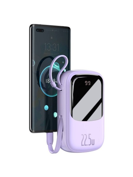 Baseus Qpow Digital Display quick charging power bank 20000mAh 22.5W (With Type-C Cable) Purple | PPQD-I05