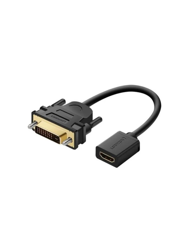 UGREEN 20118B DVI Male to HDMI Female Adapter Cable 22cm Black | 20118B