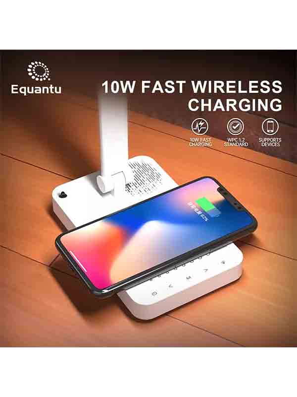 Equantu SQ-905 Colorful LED Light with Quran Bluetooth Speaker & Support Wireless Charger, Assorted Color