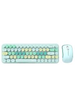MOFII Wireless Keyboard and Mouse, Colorful 68 Round Keycap Compact Keyboard for Computer, Computer, Desktop, Laptop, Combo Set 