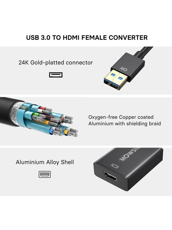 Mowsil USB 3.0 To HDMI Adapter | MOUHD