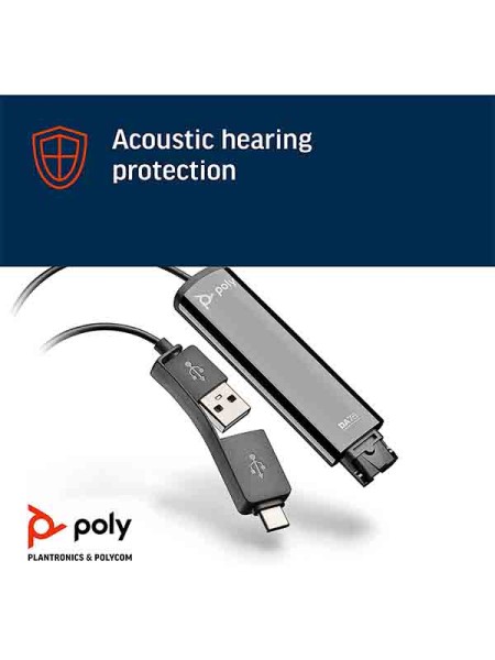 Poly DA75 USB USB-A/USB-C Digital Adapter, Black with Warranty | Poly DA75