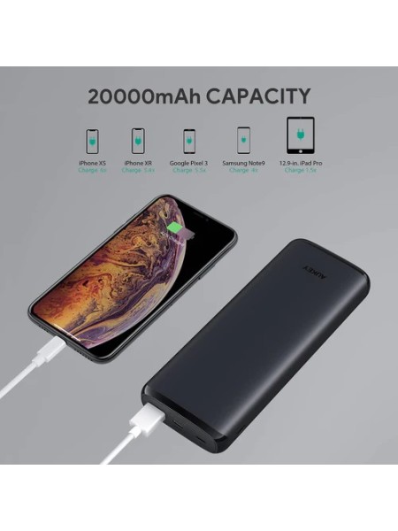 Aukey PB-Y23 Essential 20000 Mah 4 port Power Bank with PD3.0 18W Power Quick Charge | PB-Y23