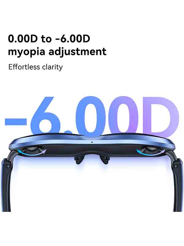 Rokid Max AR Glasses, Reality Glasses Wearable Headsets Smart Glasses for Video Display, Myopia Friendly Portable Massive 1080P Screen, Game, Watch on Android/iOS/PC/Tablets/Game Consoles
