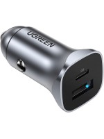 UGREEN Dual USB-C + USB-A QC 24W Aluminum Case Fast Car Charger