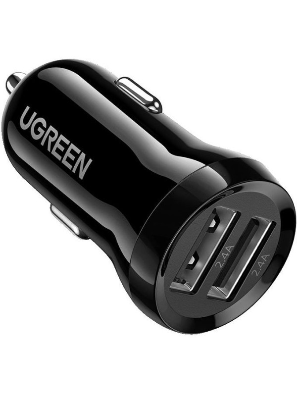 UGreen Dual USB-A 24W Car Charger Black
