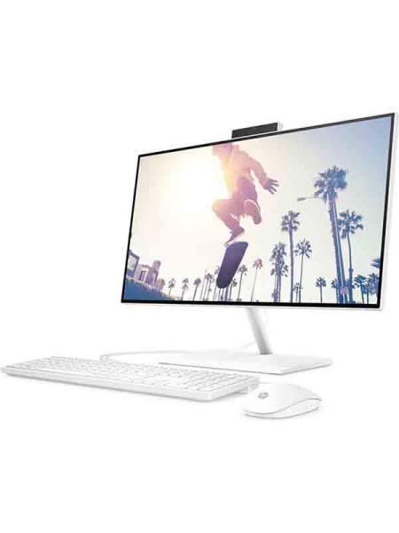 HP 24-cb1003nh AIO PC, 12th Gen Intel Core i7-1255U, 16GB RAM, 1TB SSD, Nvidia GeForce MX450 2GB Graphics, 23.8inch FHD Touch Display, DOS, ENG Keyboard &  Mouse, White with Warranty | HP AIO 24-CB1003NH