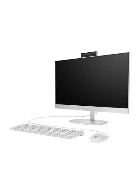 HP 24-cr0002i All In One PC, HP All-in-One Desktop, 13th Gen Intel Core i7-1355U, 16GB RAM, 512GB SSD, Intel Iris X Graphics, 23.8" FHD Touch Display, DOS, White, English Keyboard & Mouse with Warranty | 9S6S4PA#UUF
