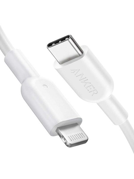 Anker PowerLine III Quick USB C to Lightning Charging Cable (3ft), White with Warranty 
