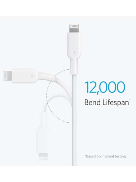 Anker PowerLine III Quick USB C to Lightning Charging Cable (3ft), White with Warranty 