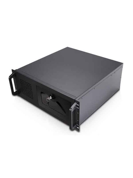 ATX  4U Server Chassis Rackmount Case, 7 3.5" Bays, 2 5.25" Devices, ATX, CEB Compatible, 1 120mm Fan, 2 80mm Fans, USB 3.0, USB 2.0, Front Panel Lock and Key, Silver & Black