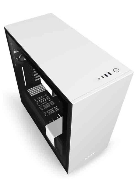 NZXT H710 CA-H710B-W1 ATX Mid Tower PC Gaming Case - Front I/O USB Type-C Port - Quick-Release Tempered Glass Side Panel White