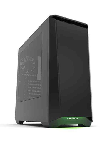Phanteks Eclipse P400 Black ATX Mid Tower Computer Case ,RGB Light Strips With Tempered Glass, CPU Cooler Supports Upto 160mm
