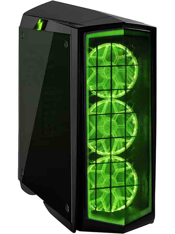 SILVERSTONE PRIMERA PM01B-RGB BLACK PC Gaming Case with RGB LED Fan Guards and Tempered Glass Glossy Black