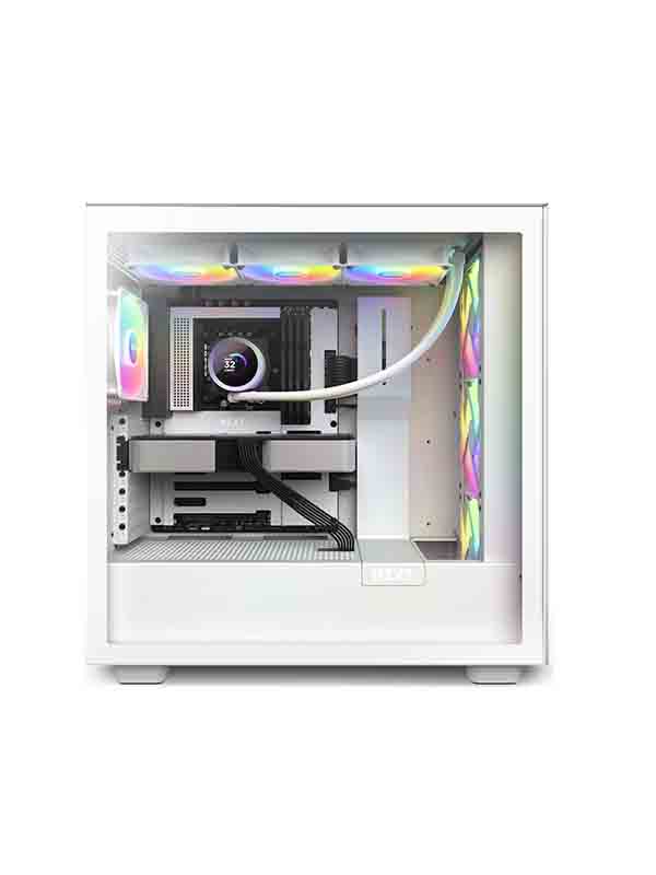 Nzxt Kraken 360 RGB AIO Liquid Cooler, Nzxt Cooler with LCD Display & RGB Fans, 360mm Radiator, Copper Water Block, 3x 120mm F120 RGB Fans, 500-1,800 RPM Fan Speed, 21.67-78.02 CFM Airflow, White | RL-KR360-W1