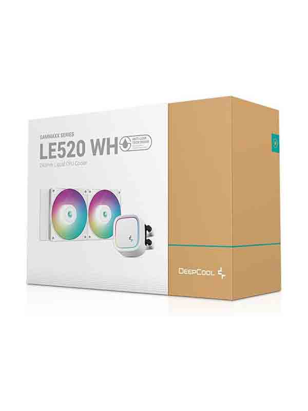 DeepCool LE520 AIO RGB 240mm Liquid CPU Cooler, DeepCool CPU Cooler, White with Warranty | R-LE520-WHAMMN-G-1