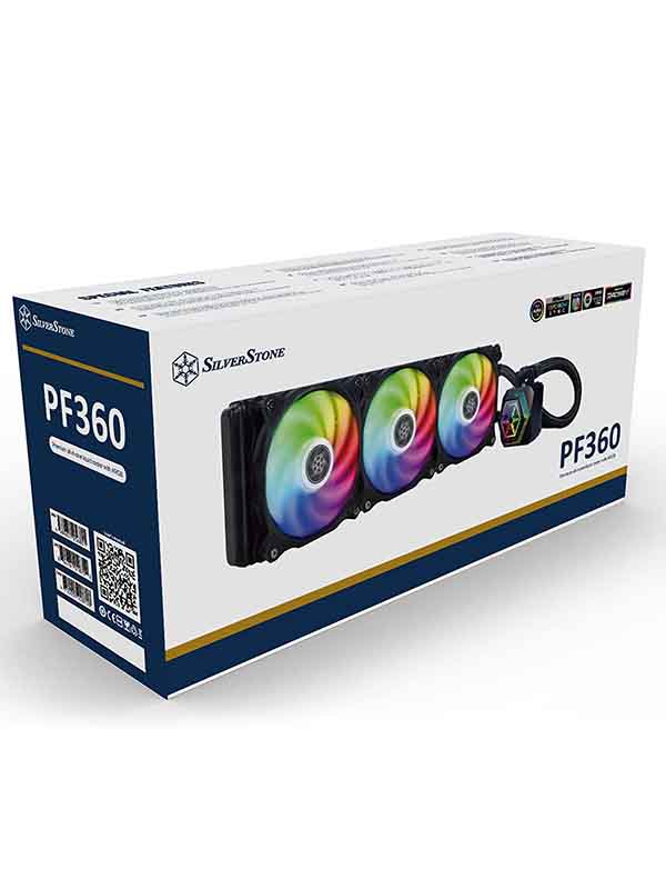 SilverStone PF360 ARGB All-In-One Three Fan Liquid CPU Cooler, Black - SST-PF360-ARGB